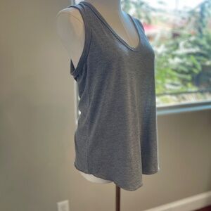 Topshop Loose Jersey Tank in Gray